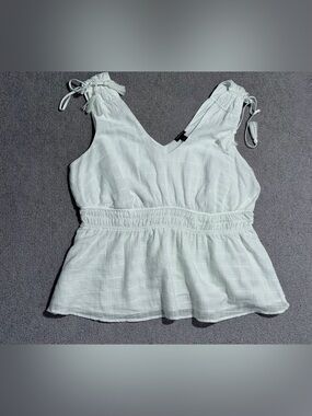 Torrid Tie-Shoulder V-Neck Smocked Waist Tank Top - Size 1 (1X)